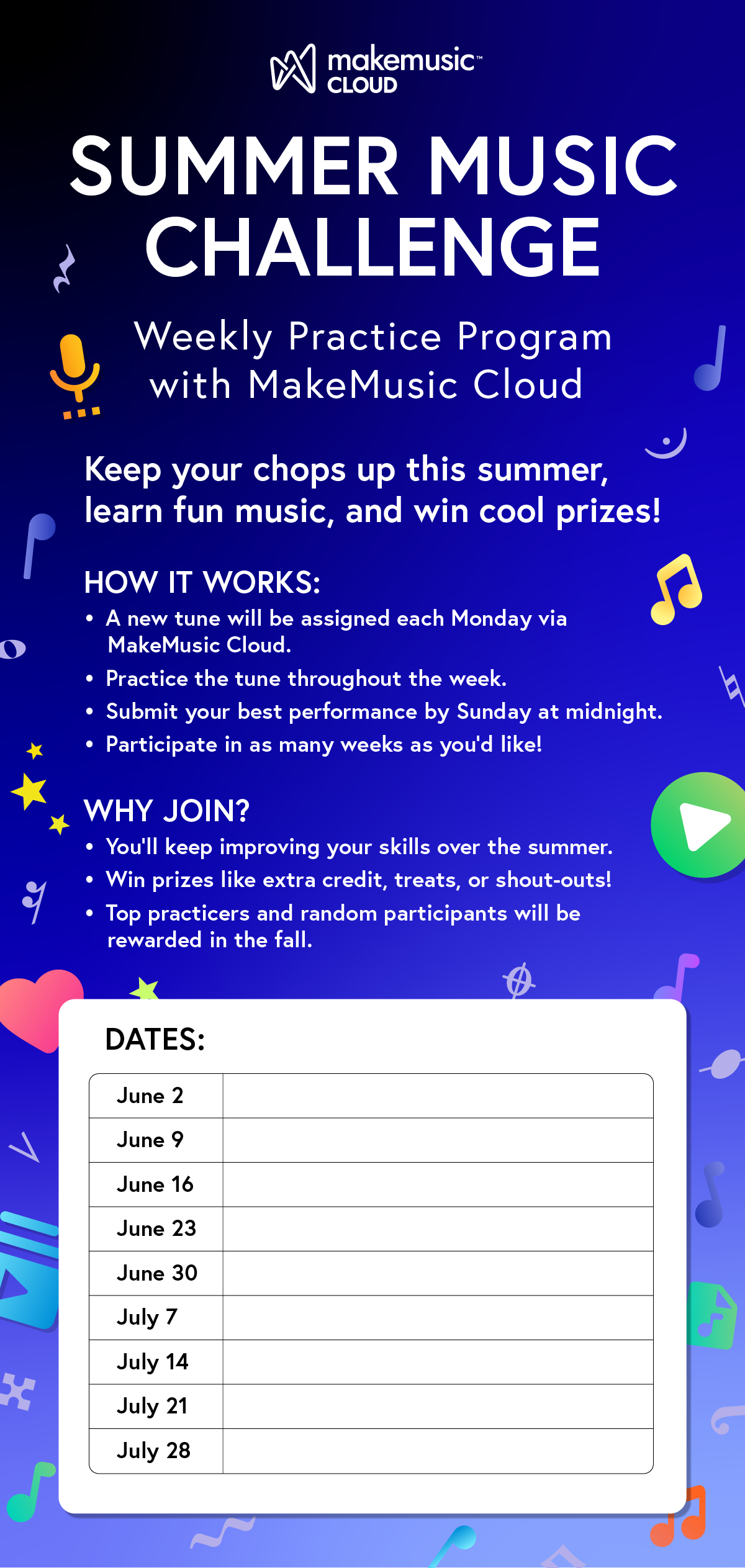 MakeMusic Cloud Summer Practice Challenge